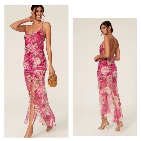 Sau Lee Freida Silk Dress Pink Floral Maxi
Revolve Size US 2 - Picture 1 of 10